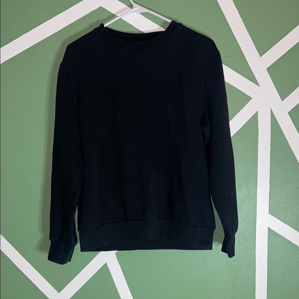 Primark‎ Black Crew Neck Sweatshirt Versatile Cotton Blend